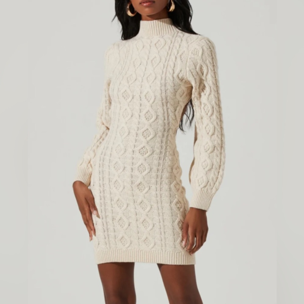 ASTR The Label Beige Sweater Dress XS